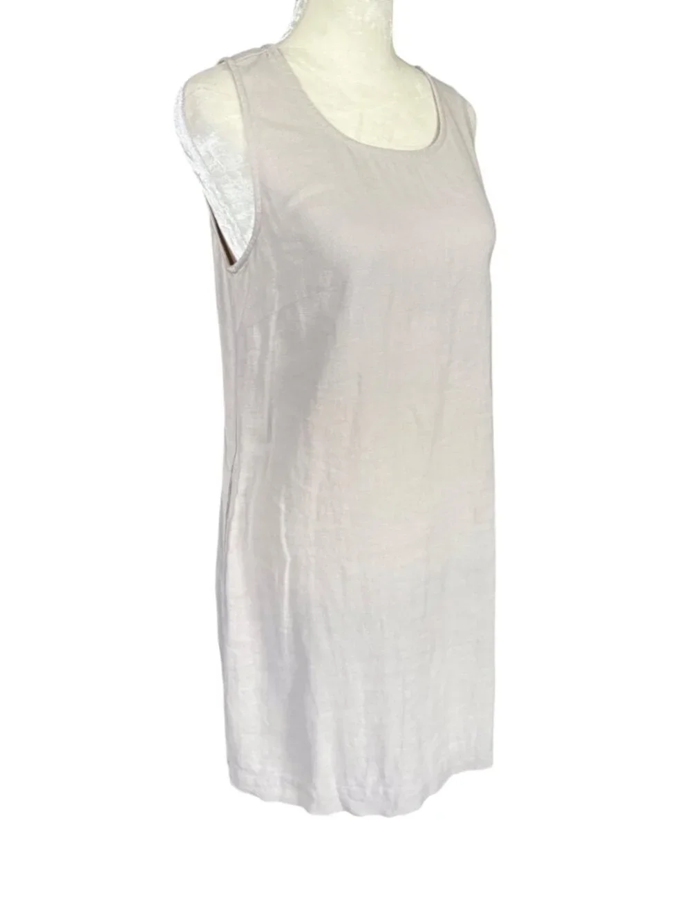 J. Crew women's linen blend sleeveless tank knee length shift dress size 2